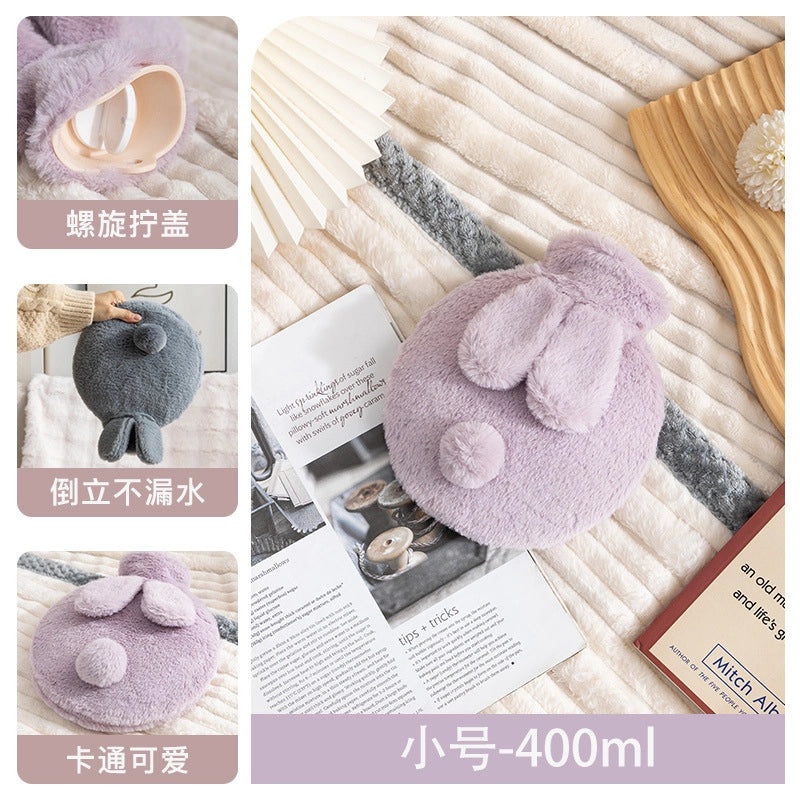 Cute Cartoon Rabbit Plush Hand Warmer with Removable Hot Water Bag | Home & Living Accessories