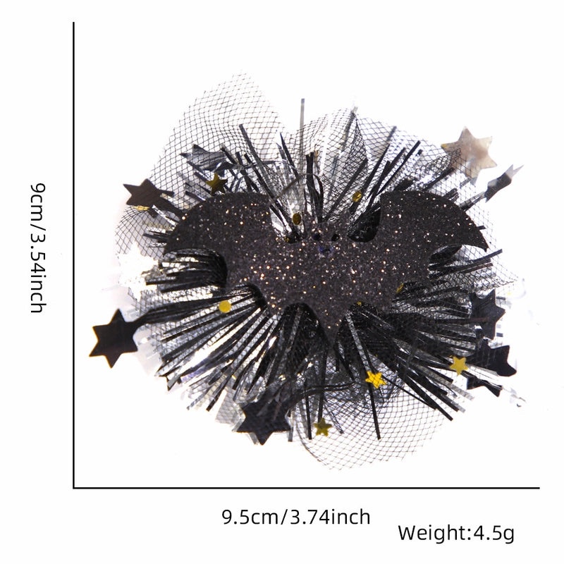 Halloween Retro Pumpkin Skull Ghost Felt Gauze Iron Party Hairpin|Halloween Accessories