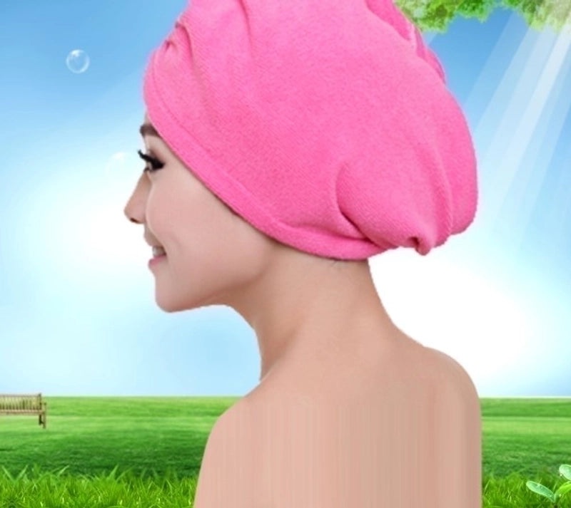 Solid Color Synthetic Fiber Hair Drying Cap for Quick Styling|Hair Care Accessories