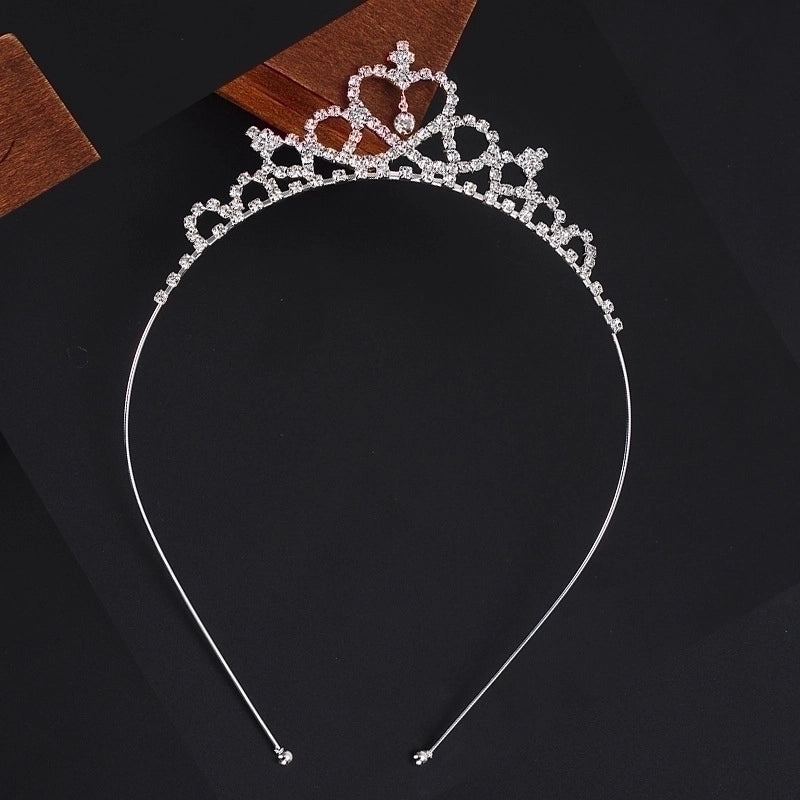 Elegant Princess Crown Hairpin with Rhinestone Inlay|Hair Accessories