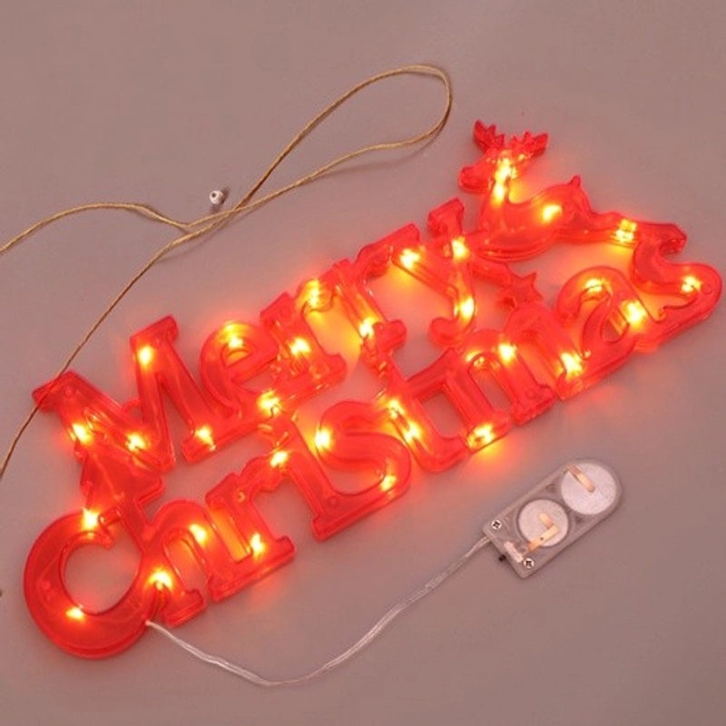 Christmas Minimalist Letter Plastic Indoor Party Lights|Home Decor & Lighting