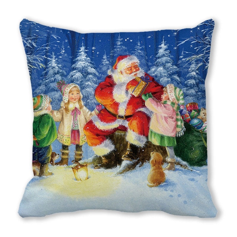 Festive Santa Pillow Covers for Couch Sofa Christmas Home Decor|Home Decor & Pillows