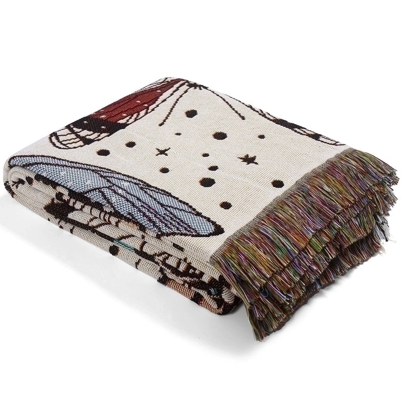 Cozy Butterfly Print Cotton Throw Blanket|Home & Living Textiles