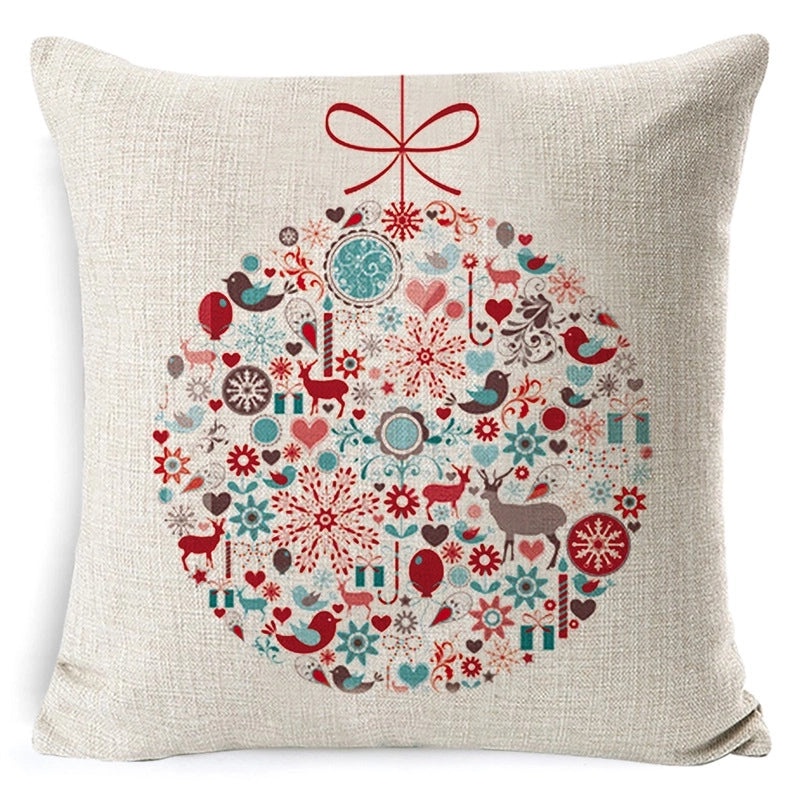 Vintage Letter and Deer Linen Cushion Covers|Home Decor Pillows