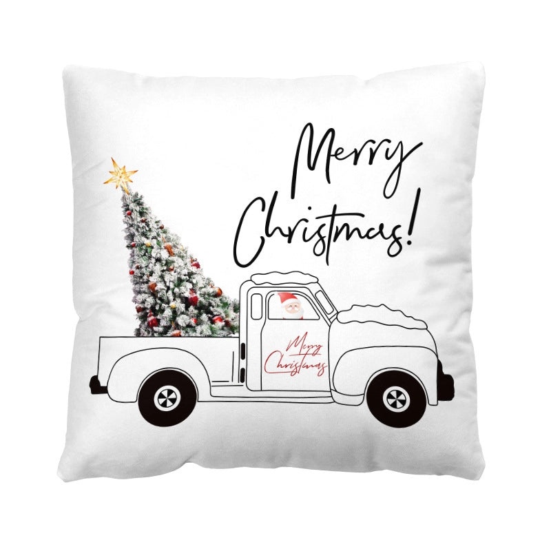 Plush Letter Print Short Pillow Covers for Casual Vacation Decor|Home Decor & Bedding