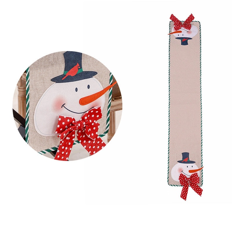 Festive Snowman Linen Insulated Placemat for Christmas Dinner|Dining Table Accessories