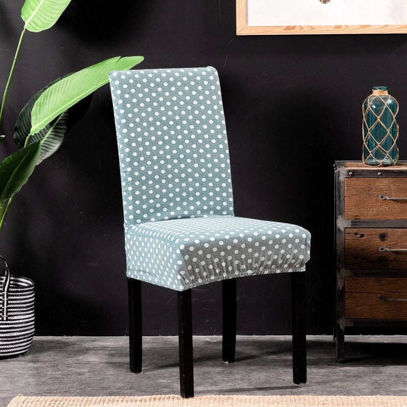 Elastic One-piece Chair Cover Full Hotel Dining Chair Back Protector Simple Slipcover|Home & Living Chair Covers