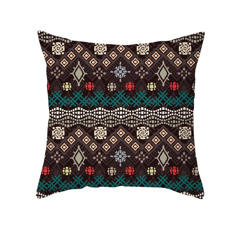 Bohemian Geometric Peach Skin Cushion Covers|Home Decor Pillows