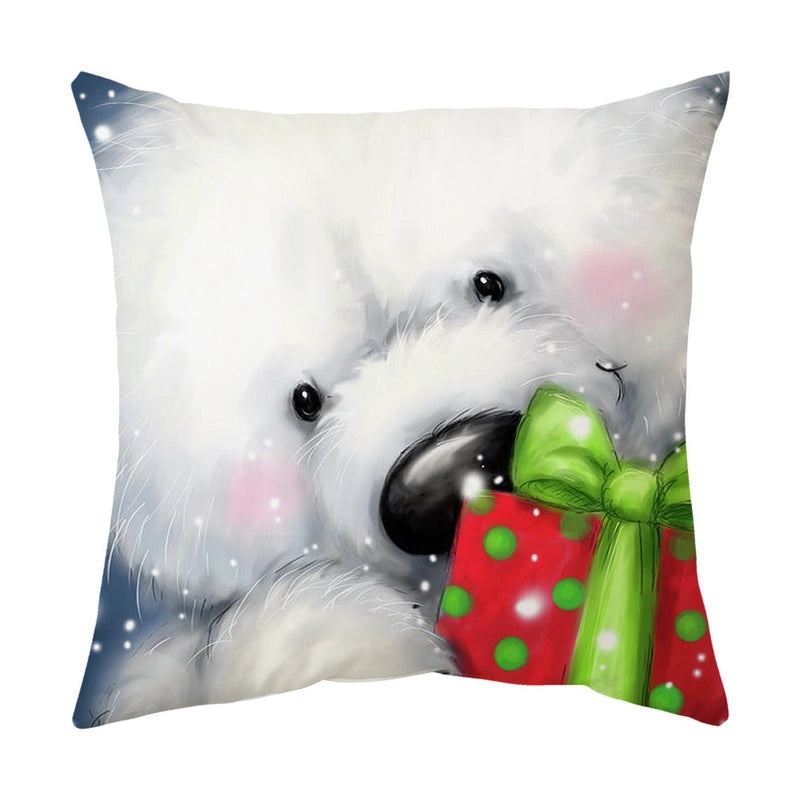 Christmas Tree Santa Elk Holiday Polyester Pillow Covers|Home Decor Pillows