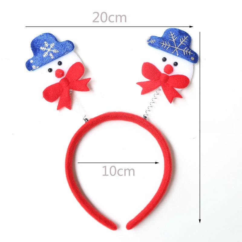 Festive Christmas Hairband with Santa Snowman and Reindeer Antlers for Kids Party Wear|Christmas Accessories