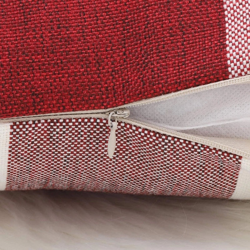 Plaid Cotton Linen Pillow Covers for Home Decor | Home Textiles & Bedding