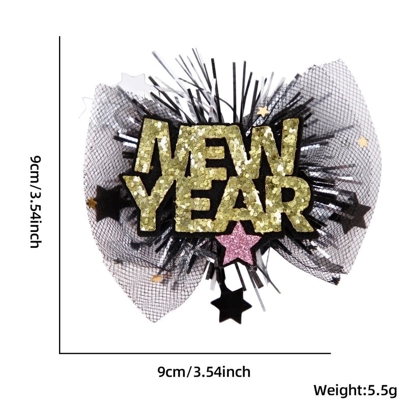 Christmas Shiny Star Letter Hairpin for Masquerade Party Festival | Hair Accessories