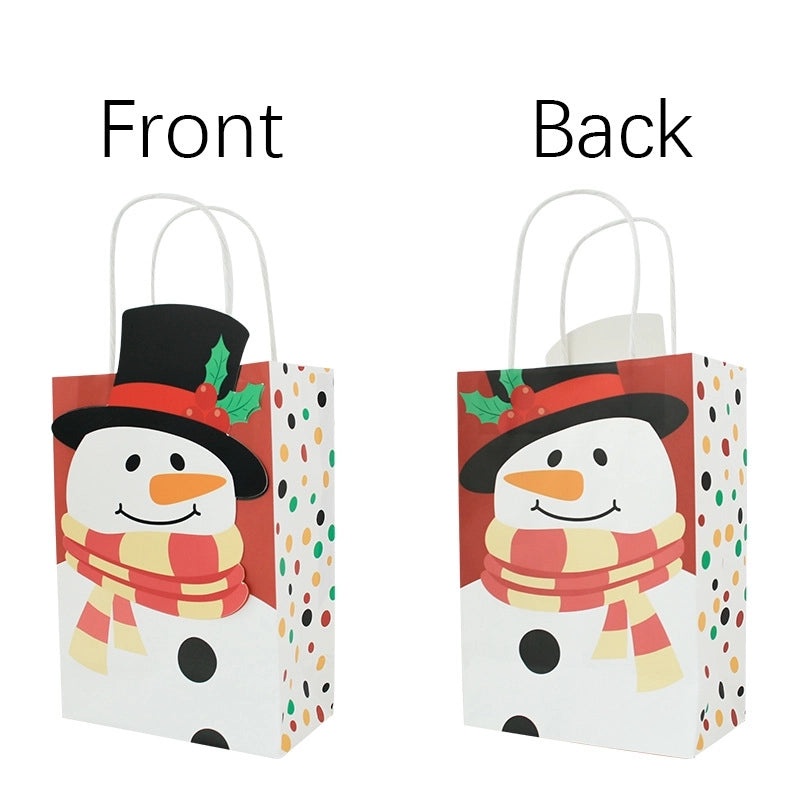 Christmas Holiday Party Gift Bags with Cute Christmas Tree, Santa Claus, and Gingerbread Designs|Holiday Party Supplies