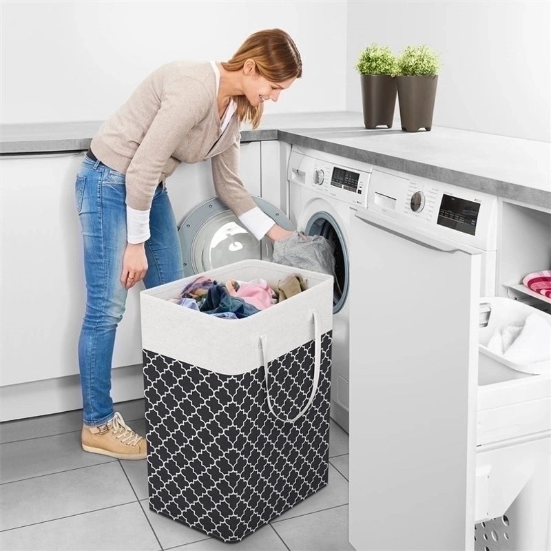 Simple Solid Color Fabric Laundry Hamper|Home Storage & Organization