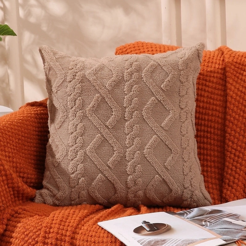 Cozy Retro Solid Color Plush Pillow Covers | Home Decor Pillows