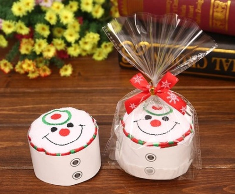 Christmas Holiday Party Favor Gift Bags Santa Claus Tree Design Family Gathering Festival Towels|Holiday Party Supplies