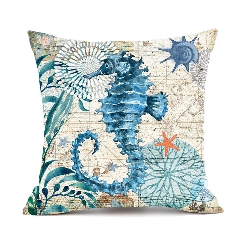 Vintage Ocean Animal Print Pillow Covers|Home Decor & Bedding