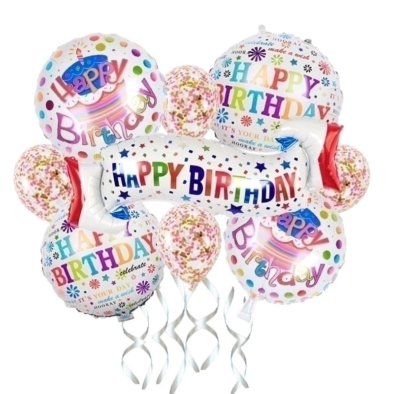Birthday Letter Star Aluminum Foil Party Balloons Set | Party Decorations