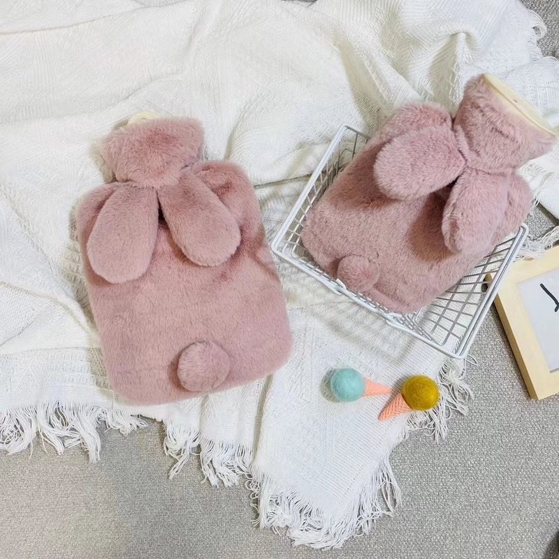 Cute Cartoon Rabbit Plush Hand Warmer with Removable Hot Water Bag | Home & Living Accessories