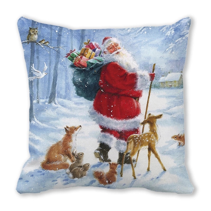 Festive Santa Pillow Covers for Couch Sofa Christmas Home Decor|Home Decor & Pillows