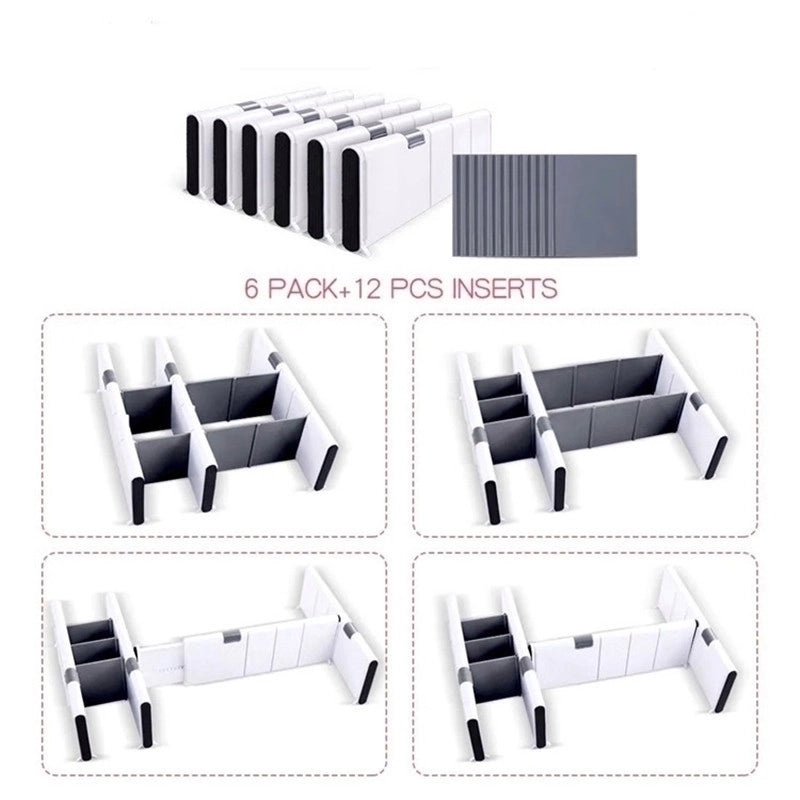 Simple Solid Color Plastic Drawer Organizer Divider|Home Storage & Organization