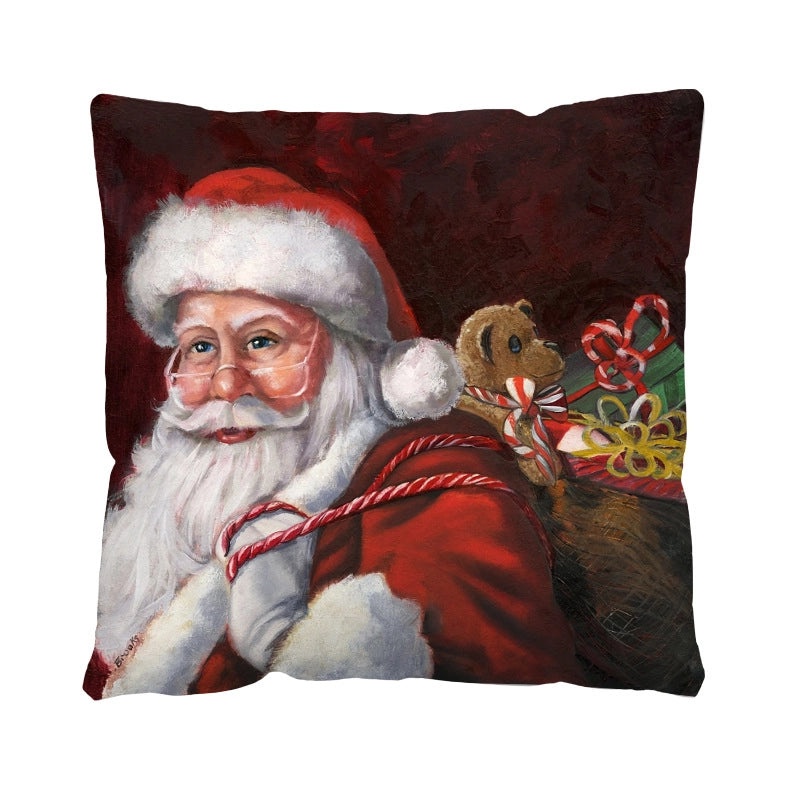 Festive Christmas Plush Santa & Snowman Pillow Covers | Holiday Home Decor & Sofa Accessories