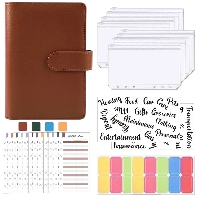 Classic A6 Pure Color Leather Loose-leaf Student Notebook | Stationery & Notebooks