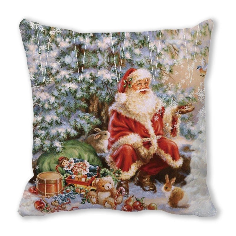 Festive Santa Pillow Covers for Couch Sofa Christmas Home Decor|Home Decor & Pillows