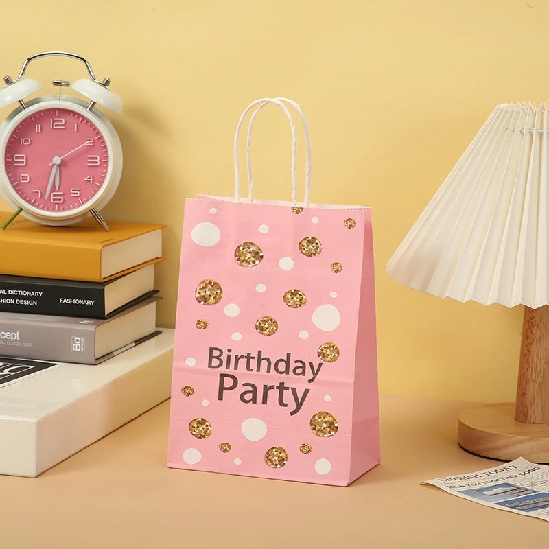 Simple Striped Kraft Paper Gift Bags for Daily Use|Gift Bags
