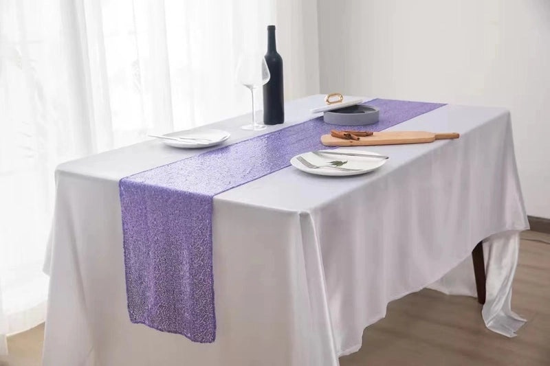Embroidered Polyester Sequin Table Runner for Wedding & Christmas Decor | Home & Living Table Linens