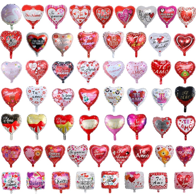 Romantic Heart-Shaped Aluminum Foil Balloons for Valentine’s Day Wedding Party Decorations|Party Supplies Balloons