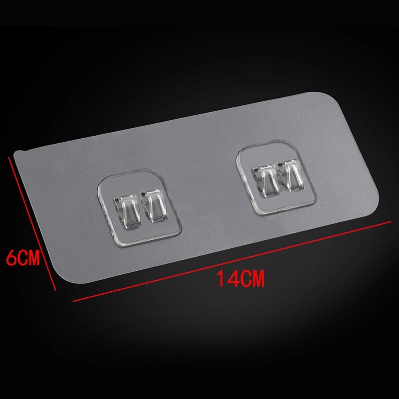 Transparent Seamless Sticky Hook Strong Adhesive Non-Permanent Plastic Hanger for Bathroom Kitchen|Home Organization Accessories