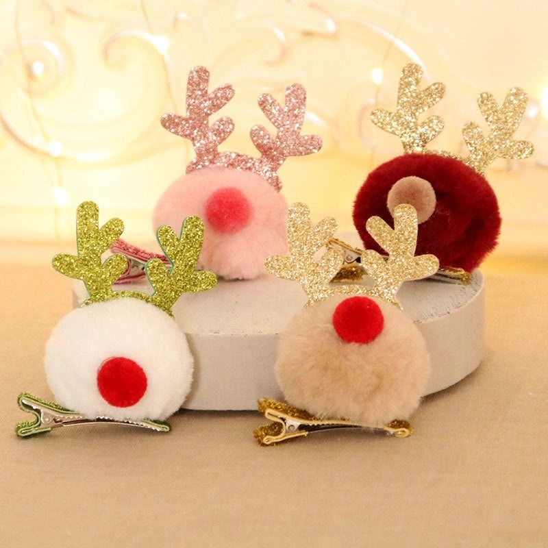 Christmas Reindeer Antler Hairpin for Kids | Christmas Accessories