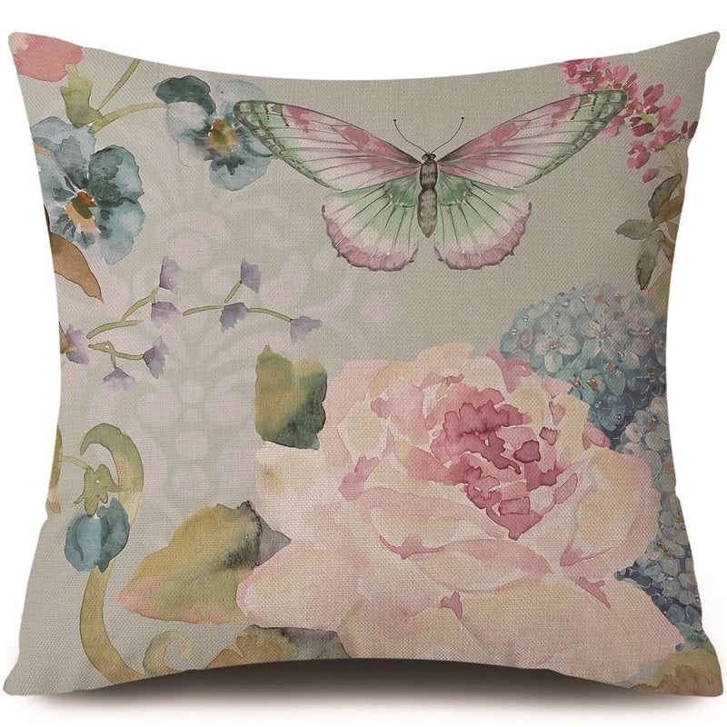 Trendy Animal and Floral Linen Pillow Covers|Home Decor Pillows