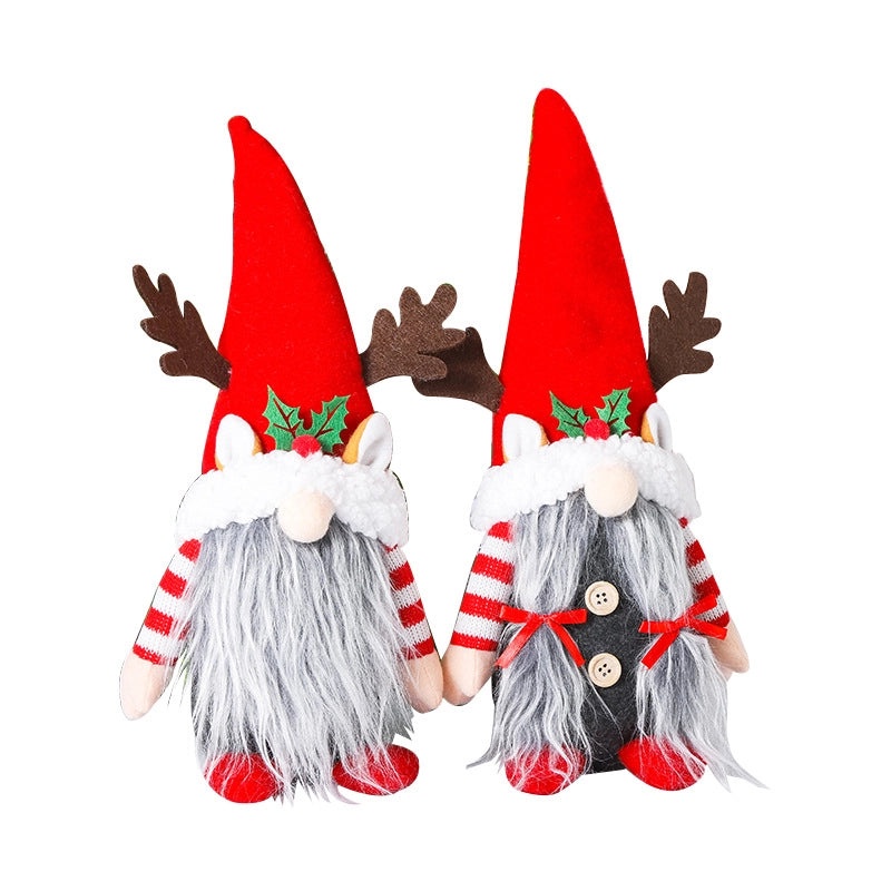 Creative Hong Kong Antler Dwarf Doll Christmas Ornaments | Holiday Decorations & Gifts