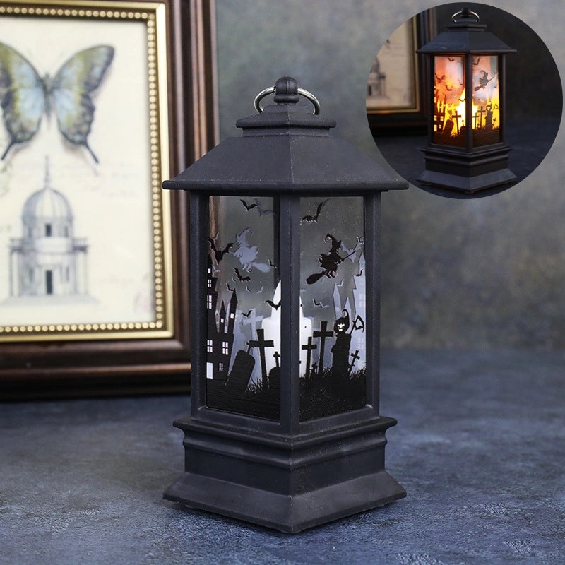 Halloween Simulation Flame Lamp Small Oil Lamp Decorative Prop for Bar Desktop Ornaments|Home Decor & Lighting