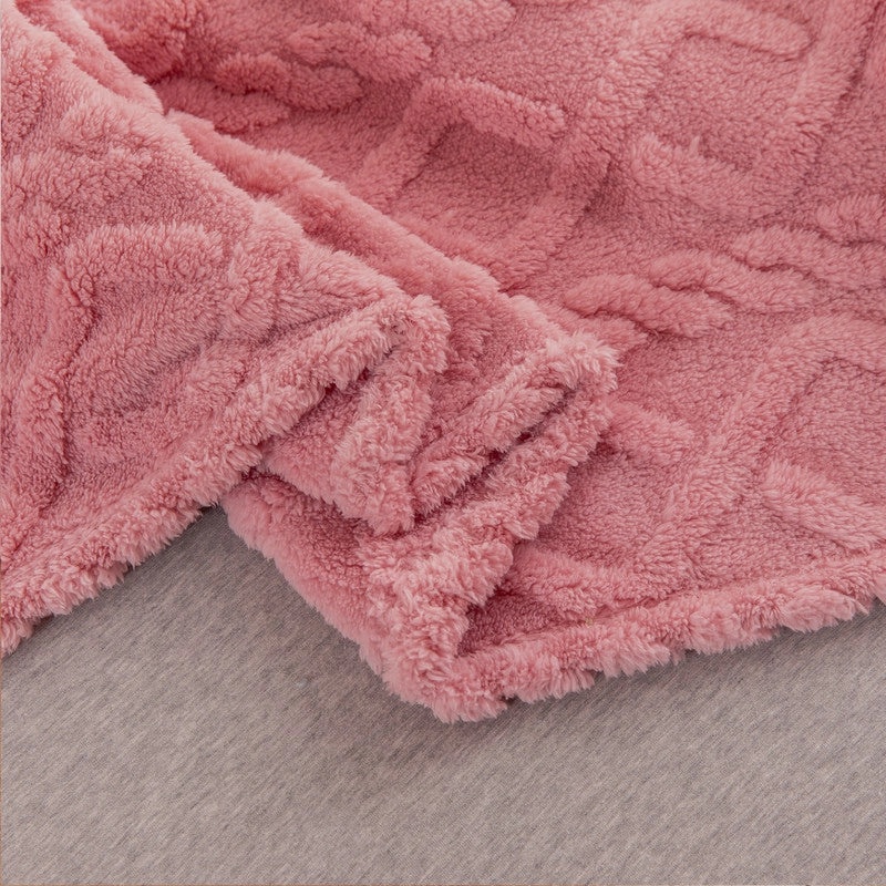 Cozy Solid Color Lambswool Fleece Blanket for All Seasons|Home Textiles & Bedding