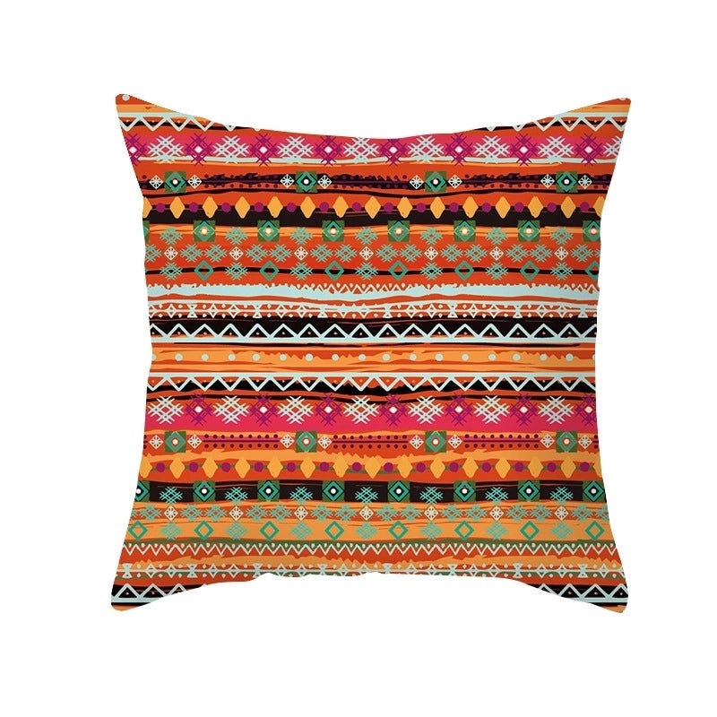 Bohemian Geometric Peach Skin Cushion Covers|Home Decor Pillows