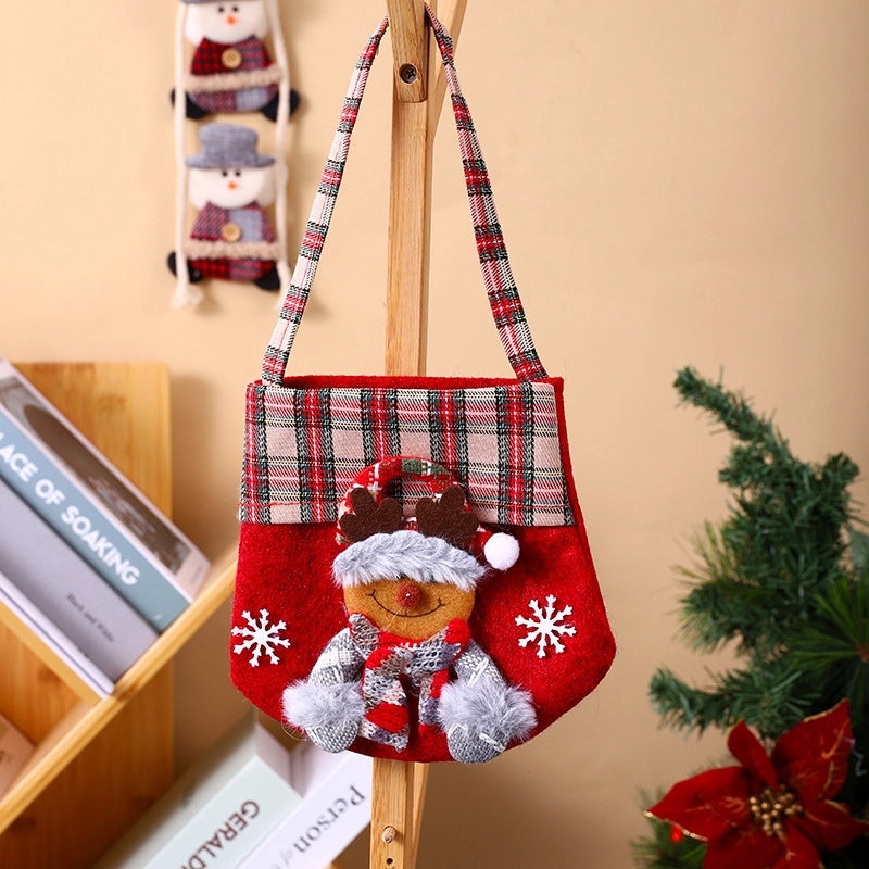 Christmas Festive Gift Bags with Santa Claus, Snowman & Elk Design | Holiday Party Supplies