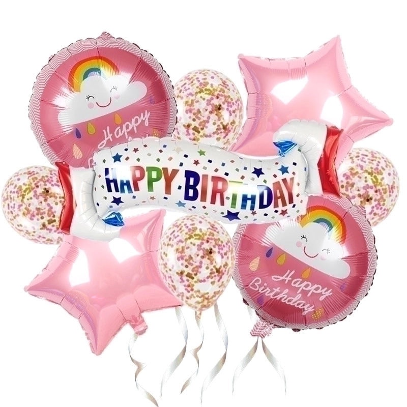 Birthday Letter Star Aluminum Foil Party Balloons Set | Party Decorations