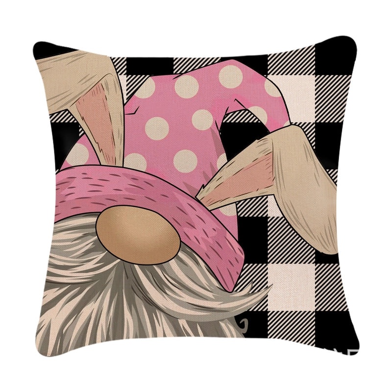 Minimalist Easter Rabbit Linen Pillow Covers for Couch and Sofa Decor | Home Decor Accessories