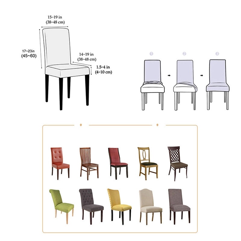 Elegant Solid Color Polyester Chair Cover | Home Decor & Furniture Accessories