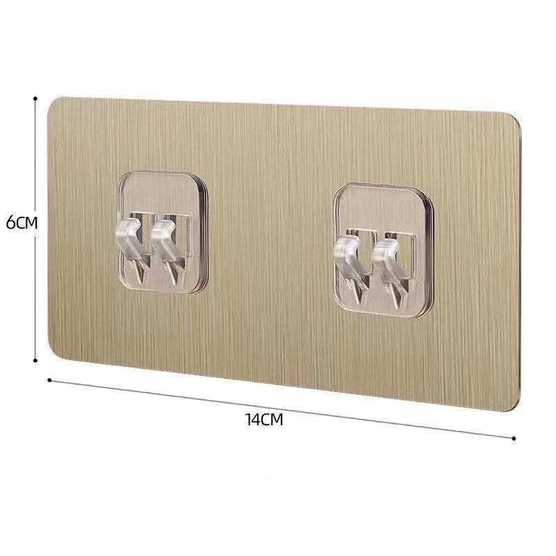 Transparent Seamless Sticky Hook Strong Adhesive Non-Permanent Plastic Hanger for Bathroom Kitchen|Home Organization Accessories