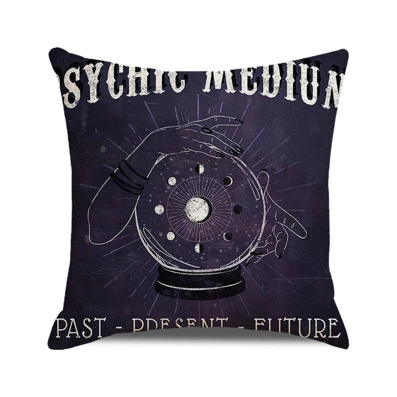 Halloween Skull Cotton Pillow Covers Retro Punk Style for Couch Sofa Decor|Home Decor & Pillows