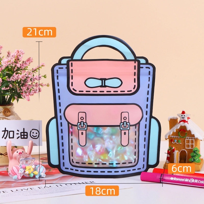 Adorable School Backpack with PE PET Transparent Design|School Bags & Backpacks