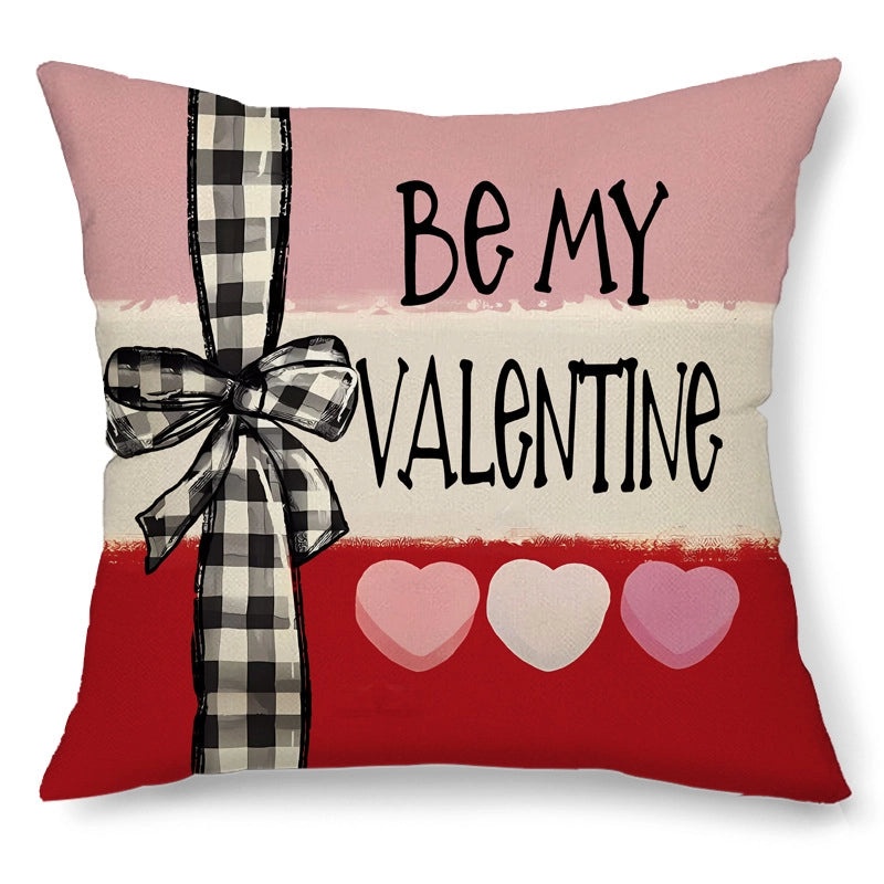 Elegant Nordic Heart-Shaped Letter Polyester Pillow Covers for Sofa and Couch | Home Decor Pillows