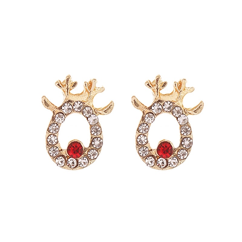 Christmas Cute Minimalist Alloy Christmas Tree Santa Claus Snowman Party Festival Decoration|Holiday Jewelry Accessories