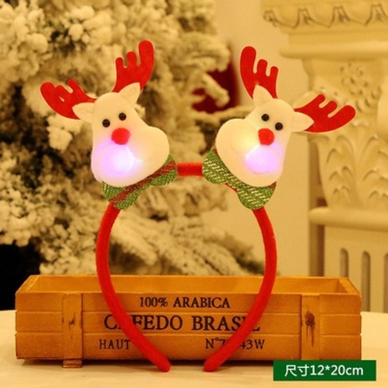 Christmas LED Double Headband Light-Up Hair Accessory|Holiday Accessories