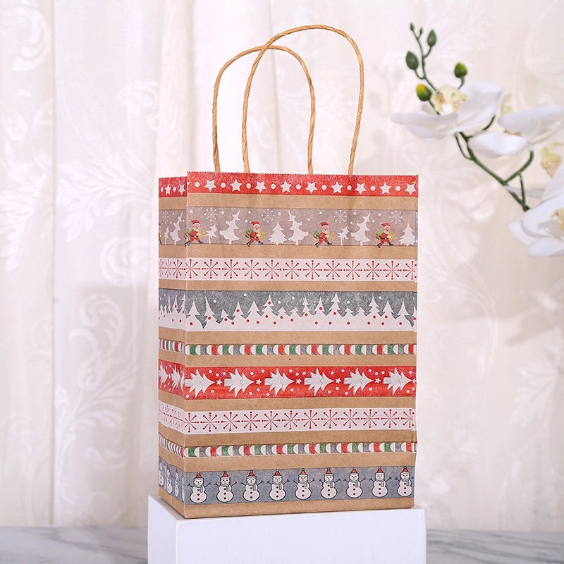 Christmas Tree Socks Gift Bags Snowflake Kraft Paper Daily Use|Holiday Gift Packaging