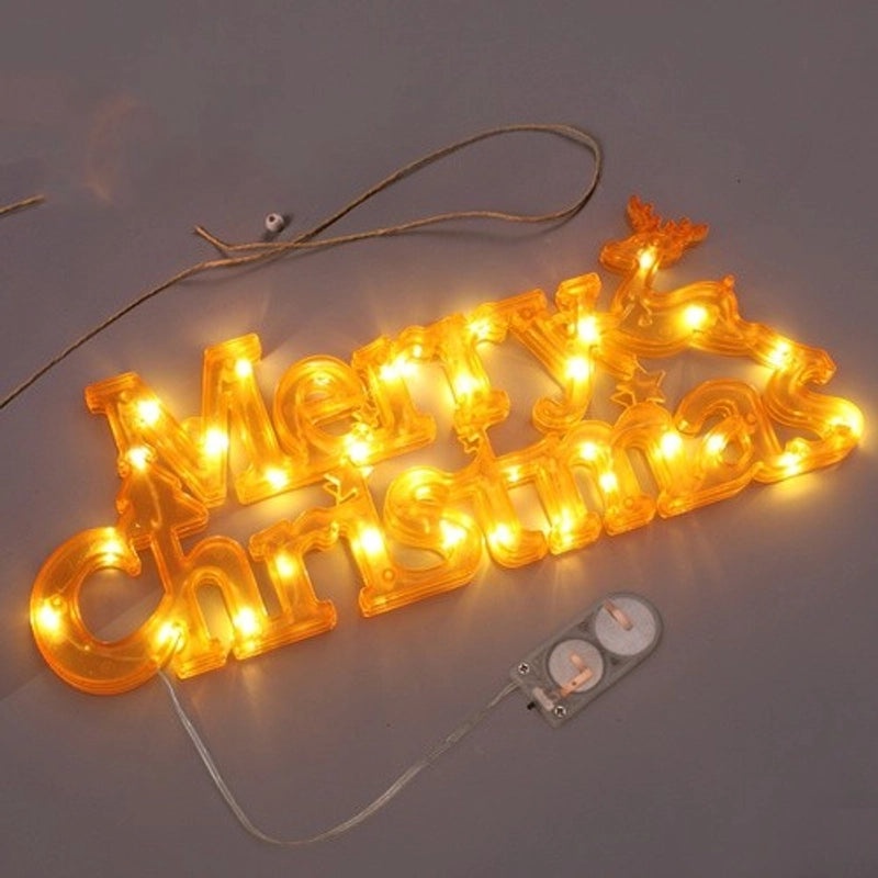 Christmas Minimalist Letter Plastic Indoor Party Lights|Home Decor & Lighting